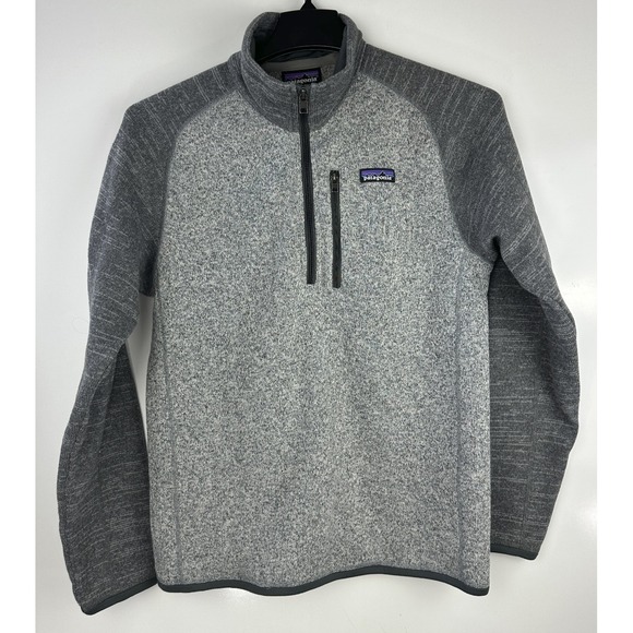 Patagonia Better Sweater Quarter Zip Fleece Pullover Grey Small *Company Logo - Picture 4 of 10